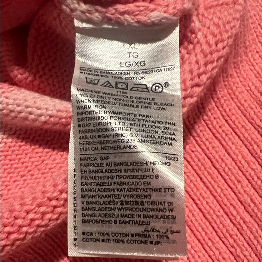 GAP Pink Striped Women's Sweater - Picture 6 of 6